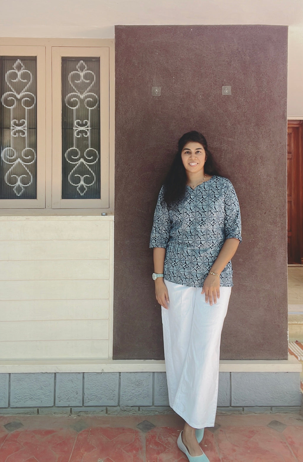 Indigo Blue Cotton Short Kurti