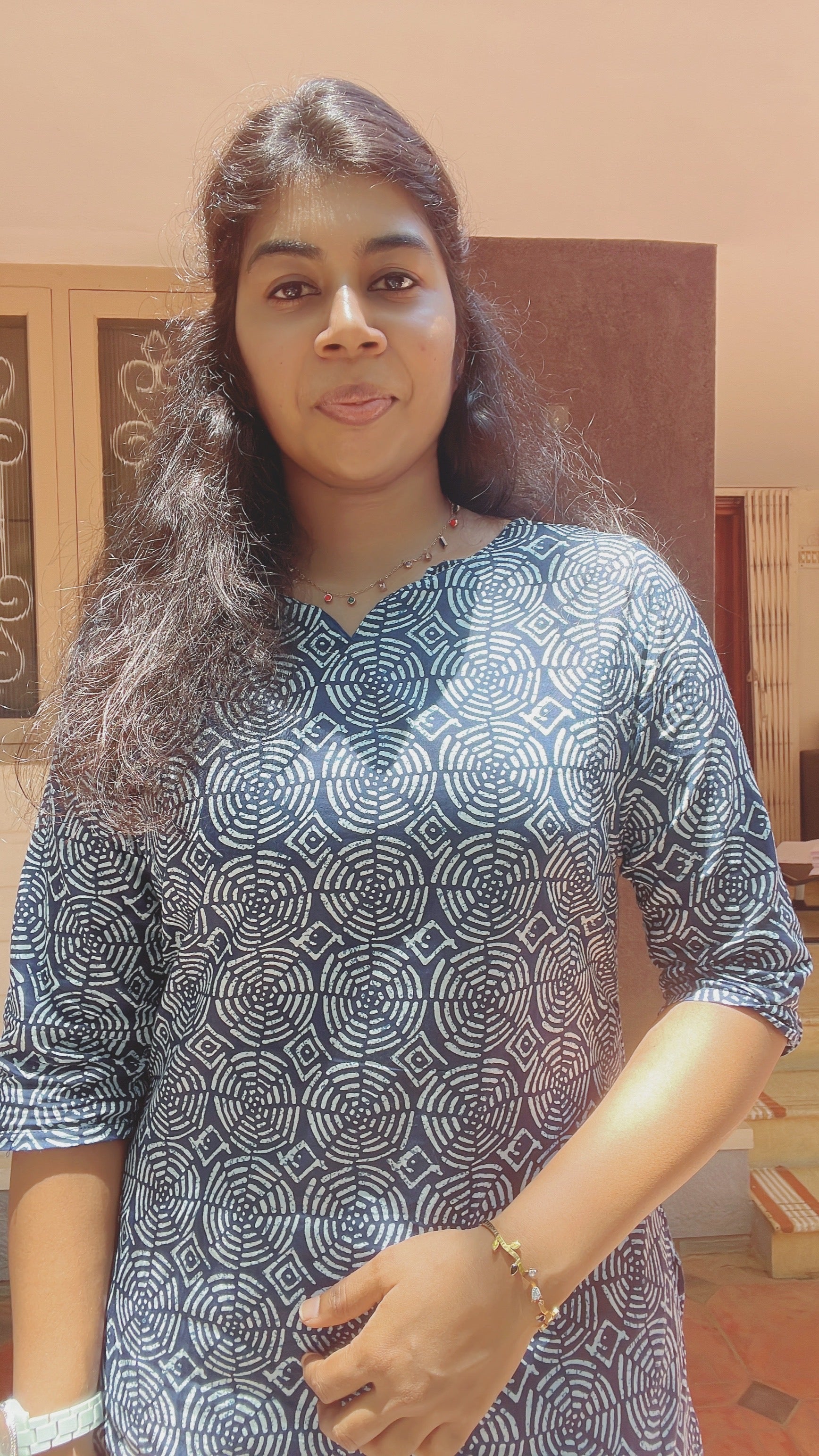 Indigo Blue Cotton Short Kurti