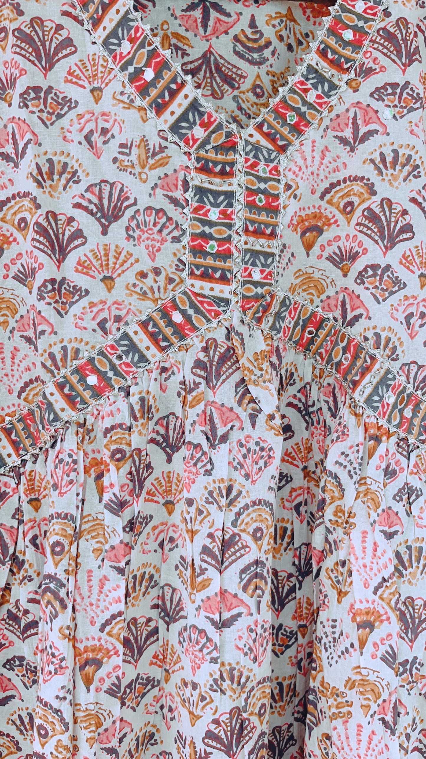 Alia Cut White Print Kurti