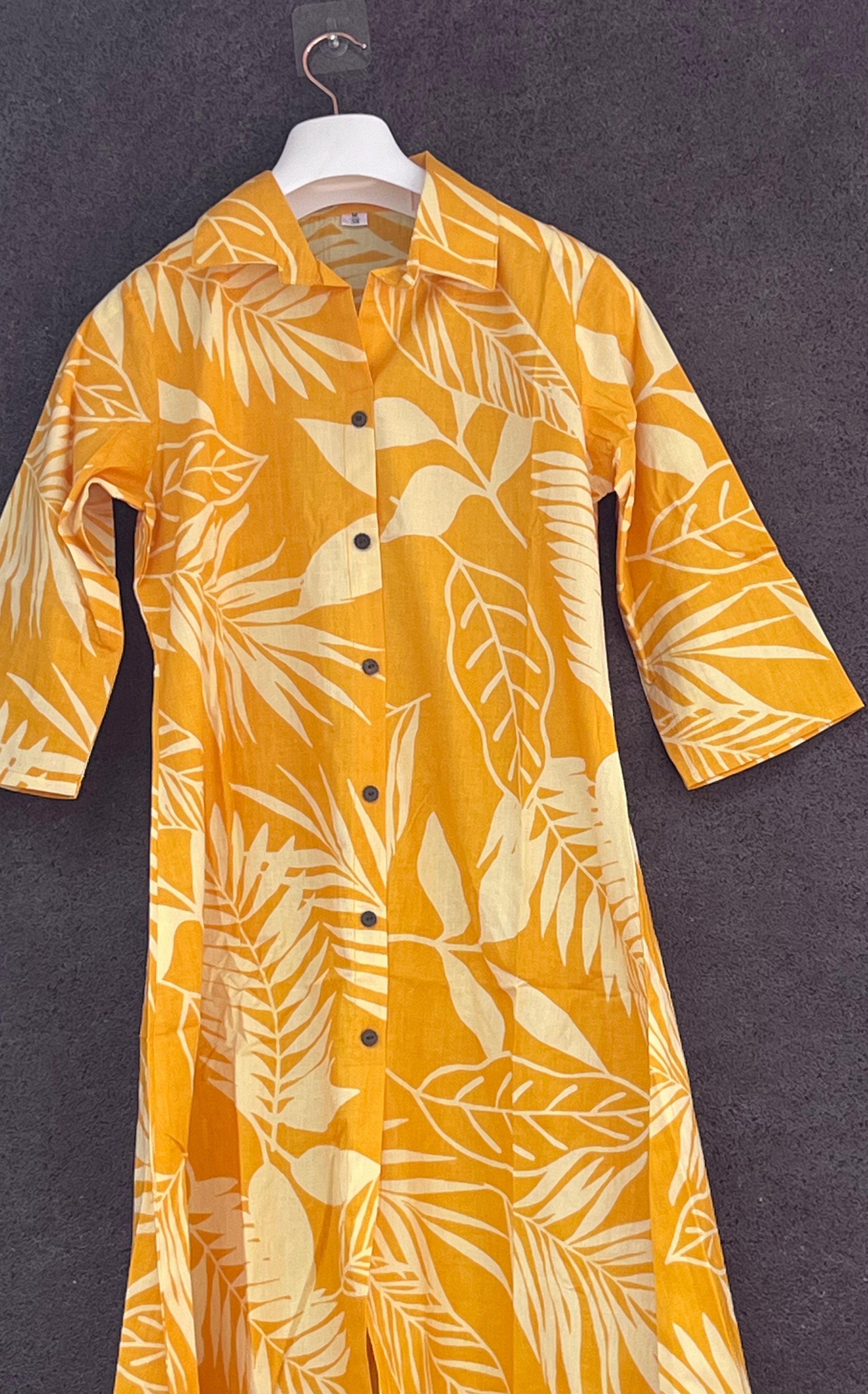 Cotton coords - Yellow with white imprint