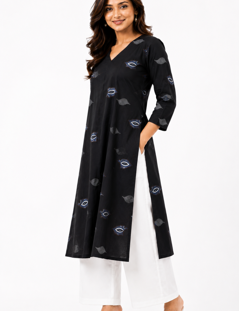 Black Cotton Co Ord Set